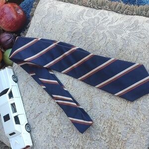 Blue Tie/brown stripes